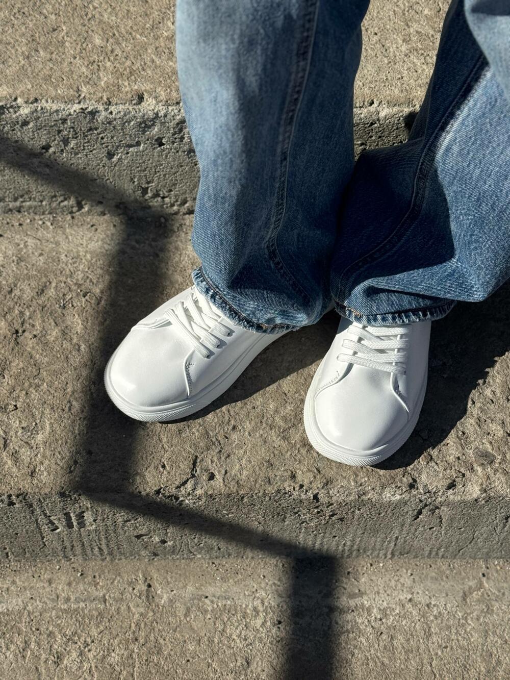 Класичні натуральні кеди К1526 білий, 41