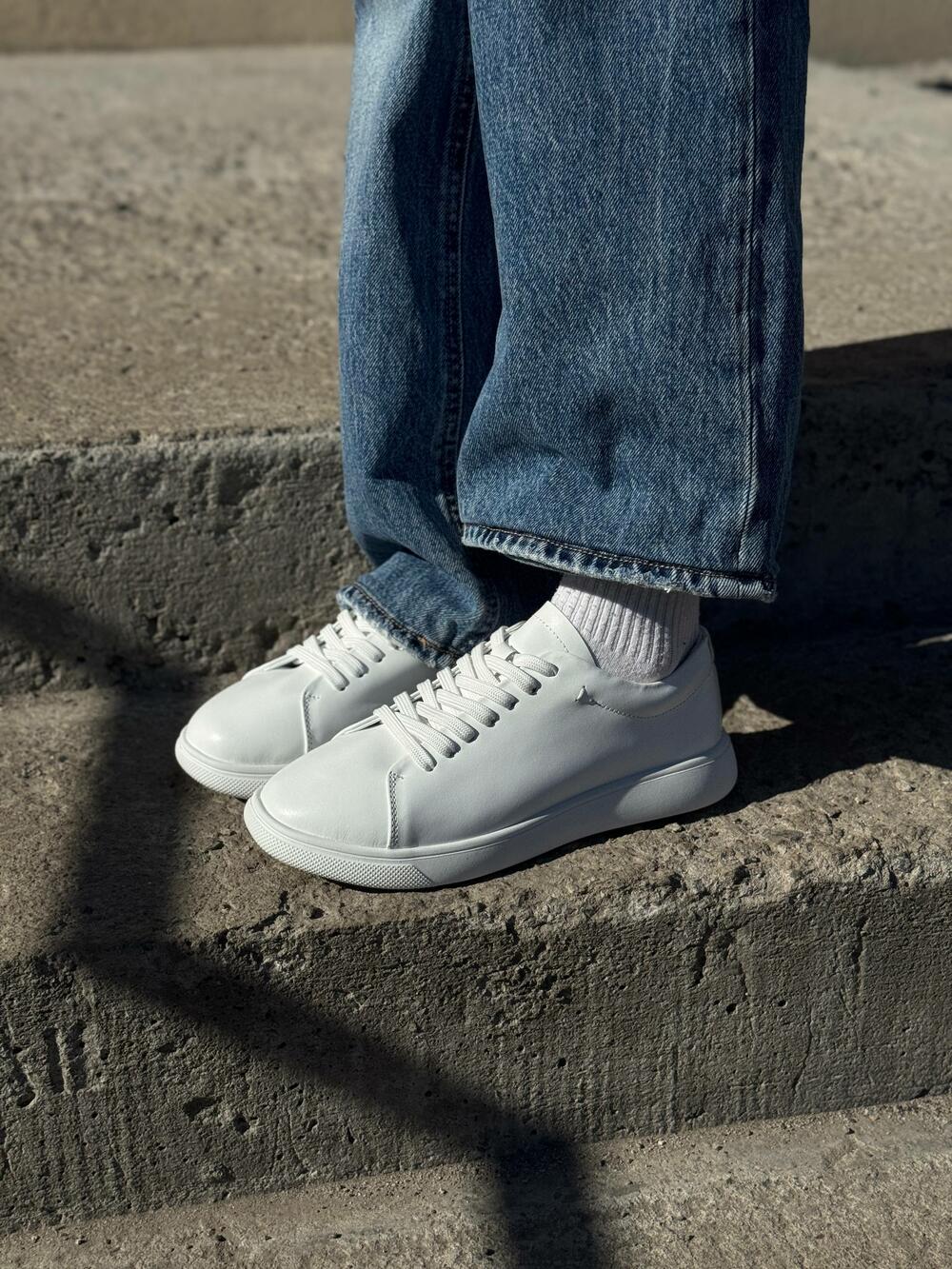 Класичні натуральні кеди К1526 білий, 41