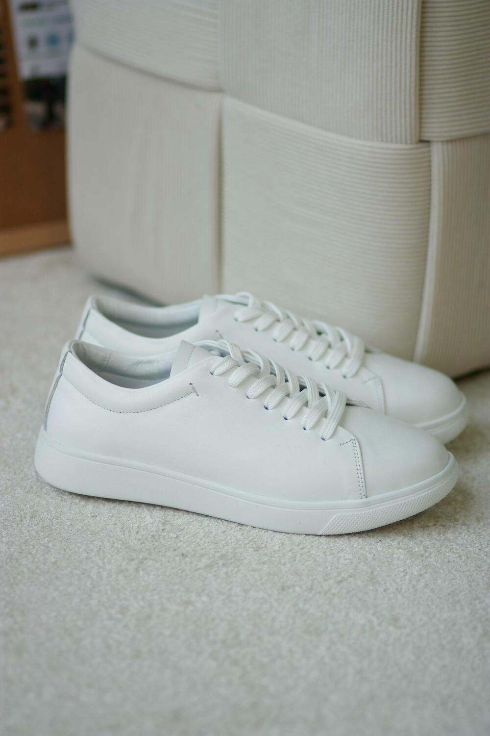 Класичні натуральні кеди К1526 білий, 41