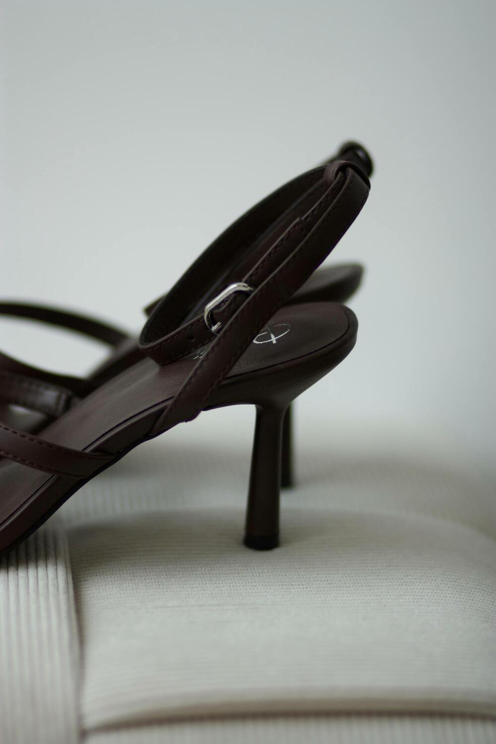 Босоніжки на підборах 7 см, 957012/21-04W коричневий, 40