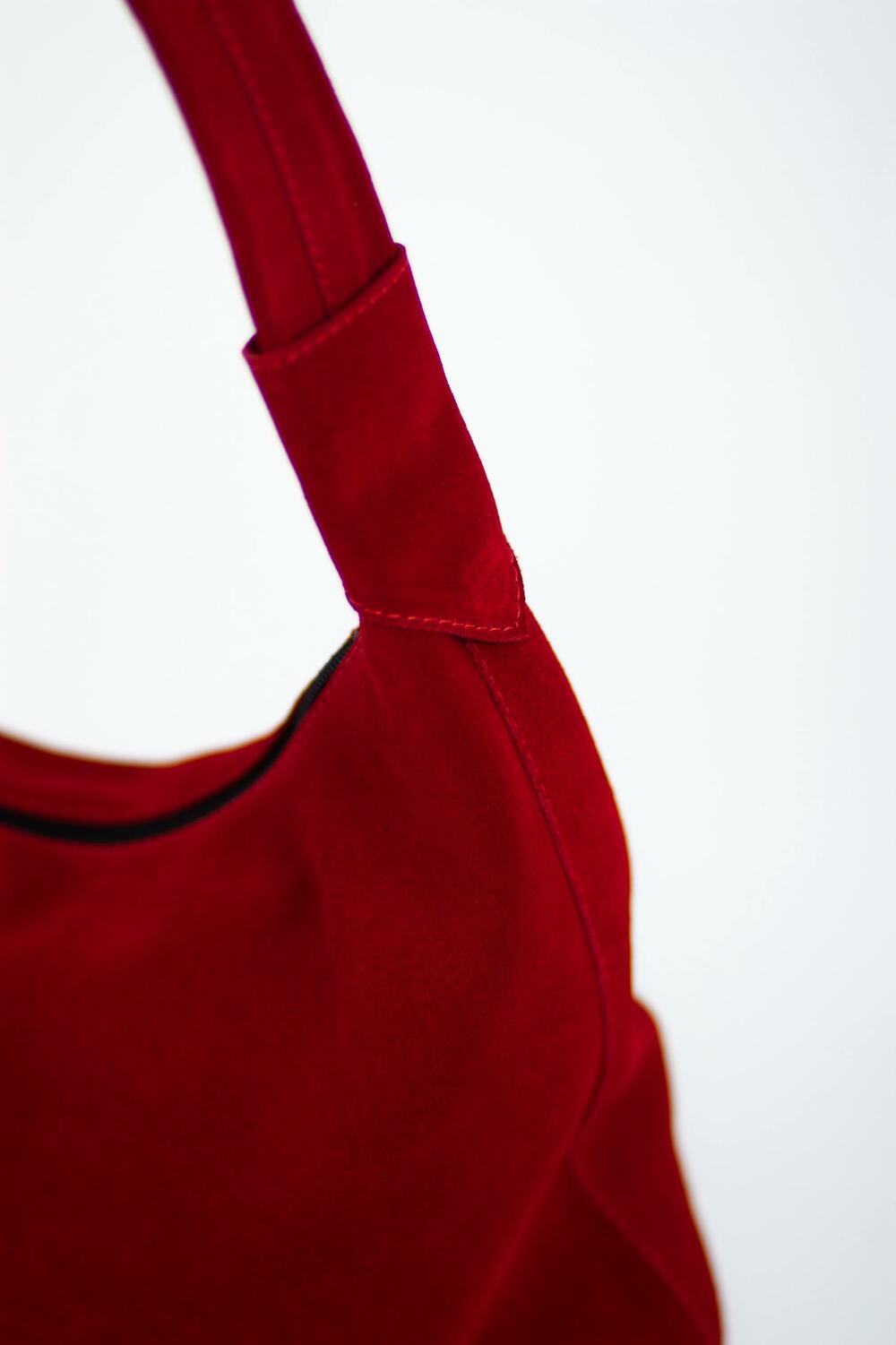 Сумка Аляска, замша червоний