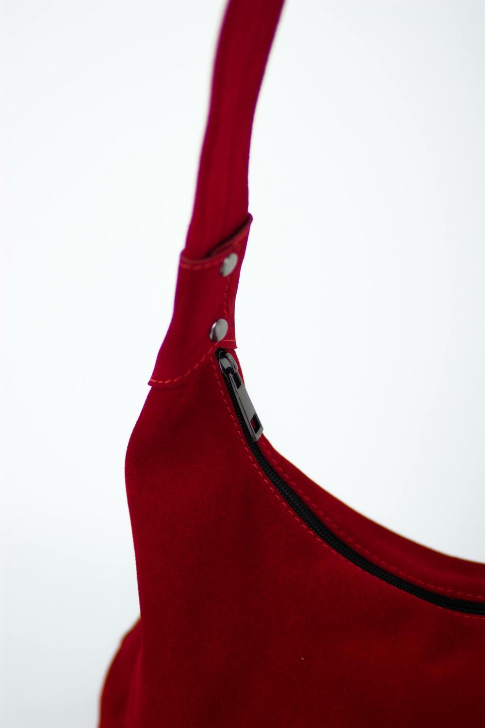 Сумка Аляска, замша червоний