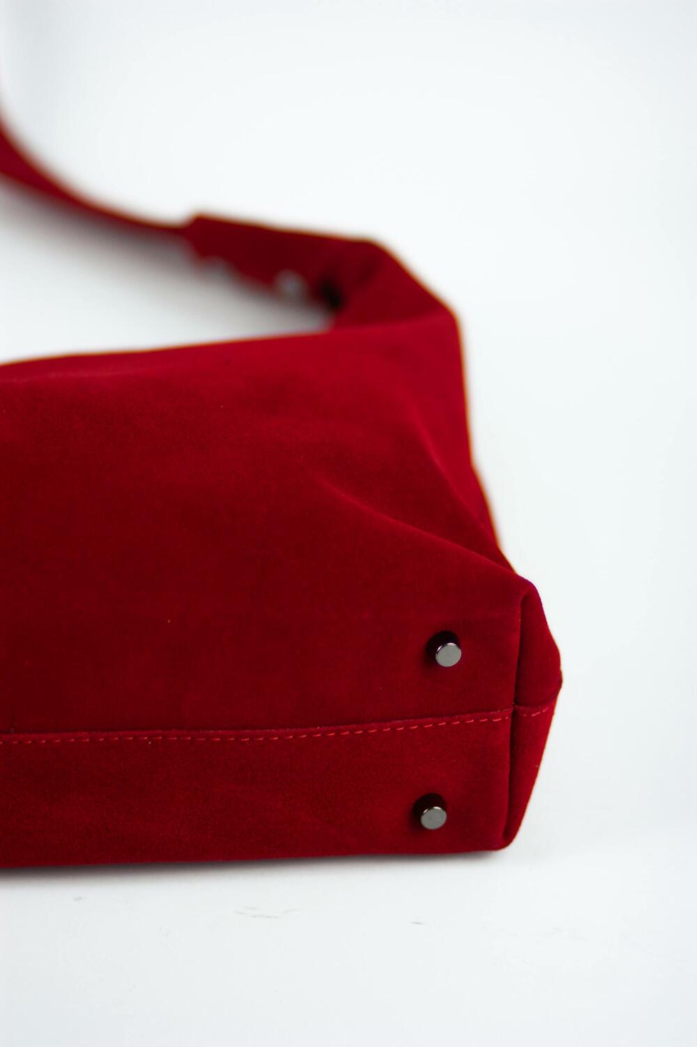 Сумка Аляска, замша червоний