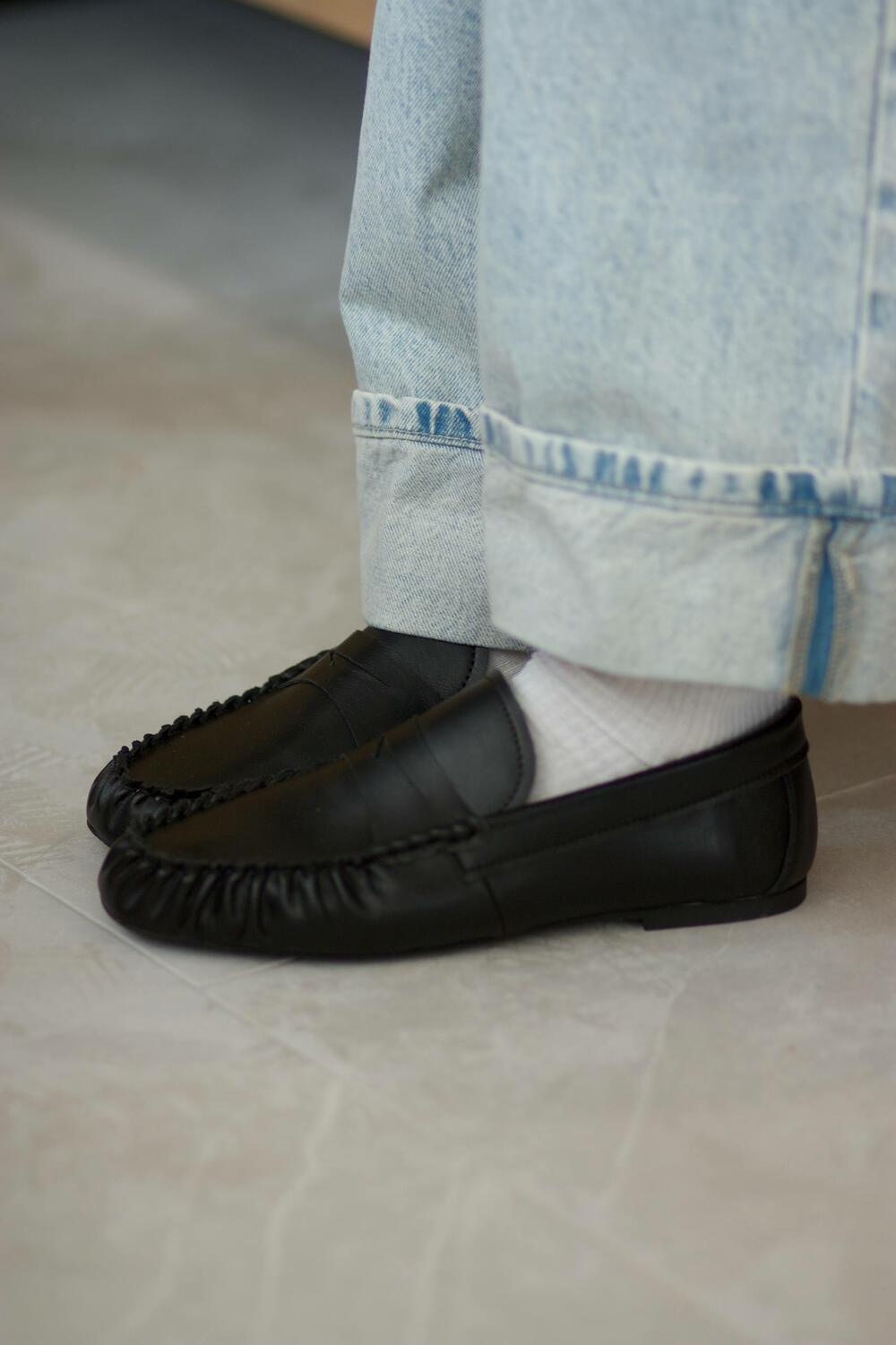 Лофери з збірками ручної роботи, 119 чорний, 37