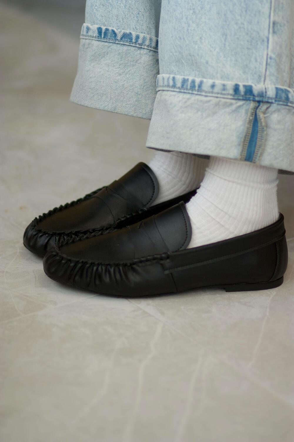 Лофери з збірками ручної роботи, 119 чорний, 38