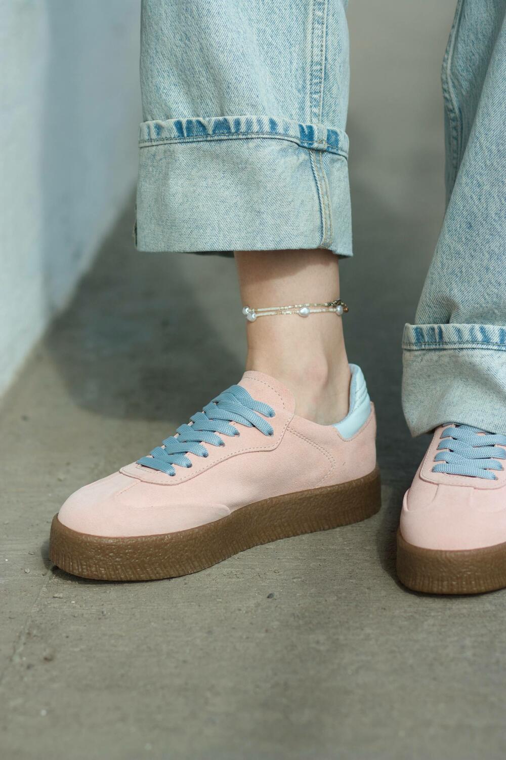 Кеди класичні на підвищеній підошві, ЗАМША, Т-5/2-21413 ніжно-рожевий, 41