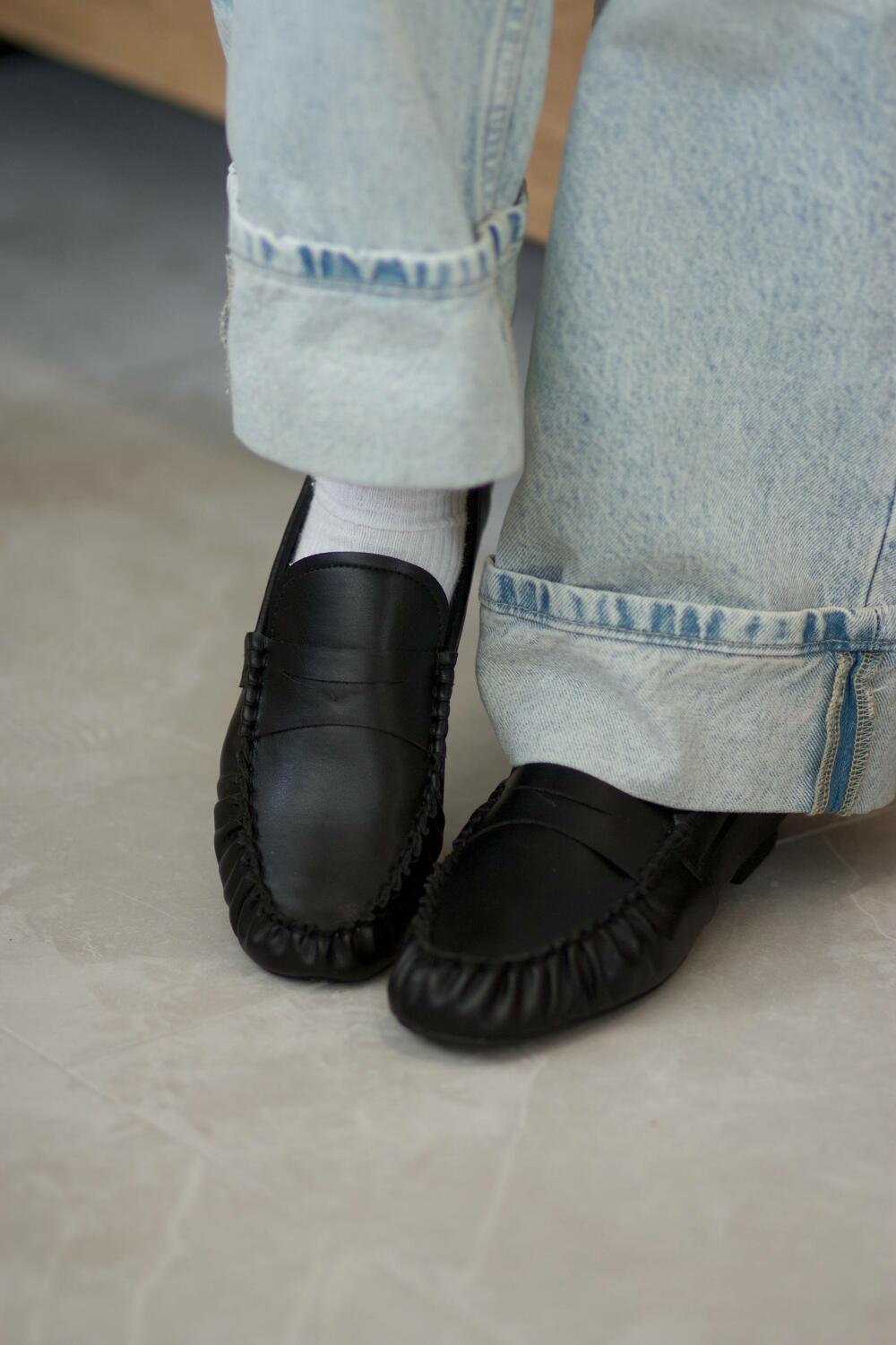 Лофери з збірками ручної роботи, 119 чорний, 40