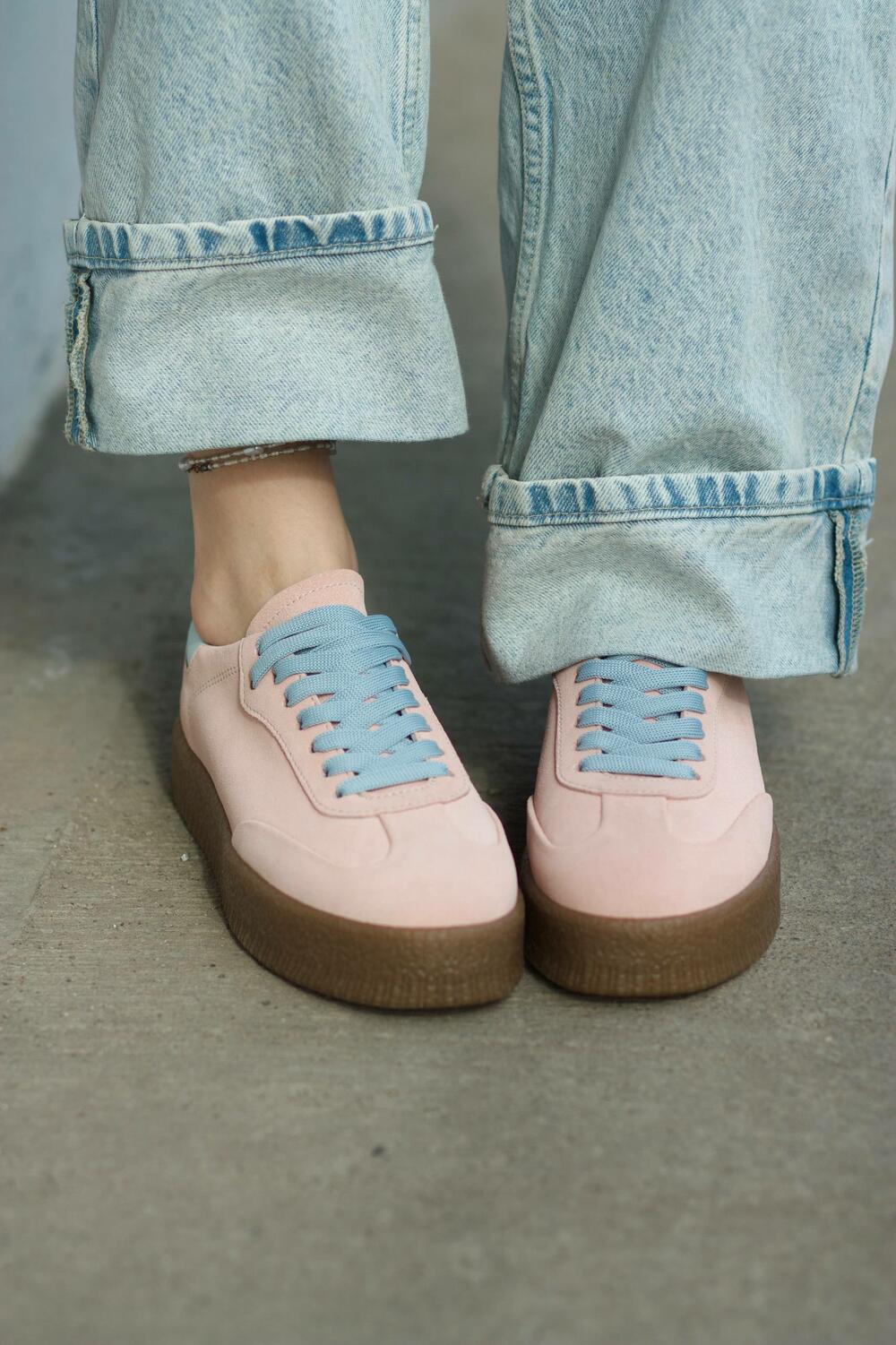 Кеди класичні на підвищеній підошві, ЗАМША, Т-5/2-21413 ніжно-рожевий, 41