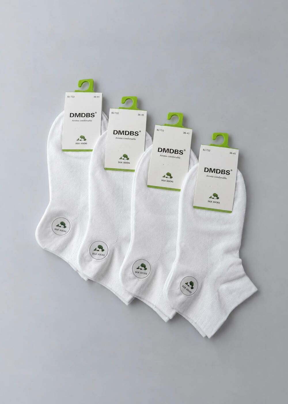 Шкарпетки короткі з сіткою, BJ722 білий